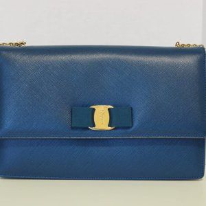 Salvatore Ferragamo Baltico Ginny Leather Flap Bag